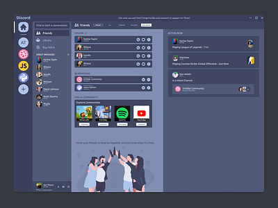 Discord Redesign by Avi Thour