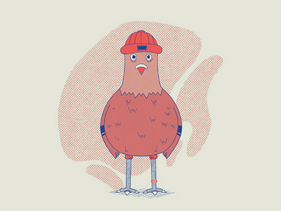 Pigeon hipster 2d animal animal art character design design hipster illustration pigeon procreate sketch texture