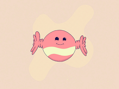 Happy candy art candy character design design happy illustration sweet