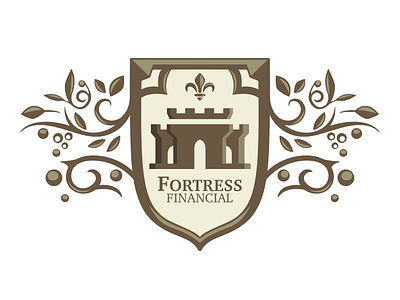 Fortress Financial design financial icon illustration logo shield shield logo