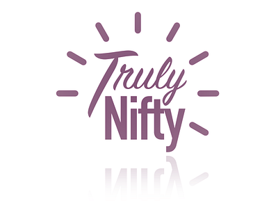 Truly Nifty Logo design icon illustration logo minimal typography