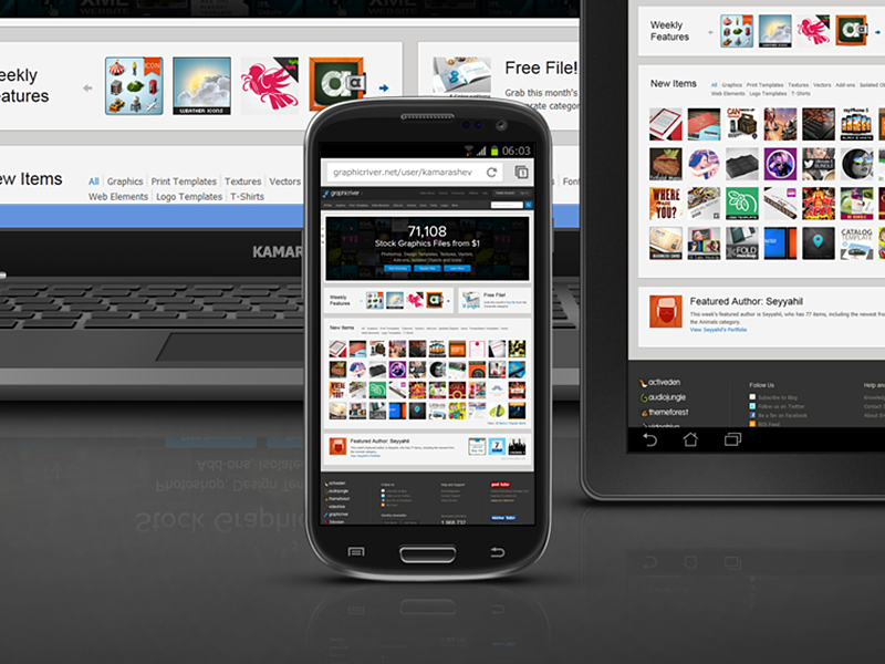 Chrome Devices Responsive  Mockups by Vasil Kamarashev on Dribbble