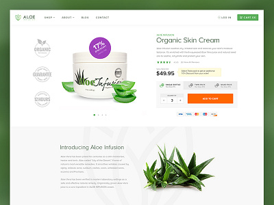 Aloe Infusion - Sales Page clean ecommerce green landing modern page responsive sales page web web design website