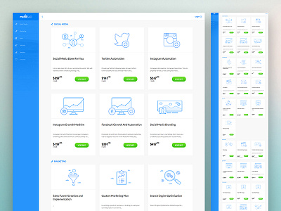 Dashboard - Product Icons admin app application clean dashboard icons products services ui ux web app widgets