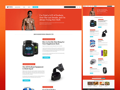 Muscle For Life - Remmendations Page blog clean desktop flat page products web web page website