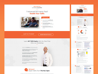 Neil Patel - Webinar Landing Page