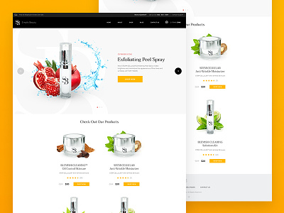 Simple Beauty Ecommerce Homepage WIP clean ecommerce flat homepage modern online store product shop store web web design