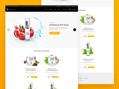 Simple Beauty Ecommerce Homepage WIP