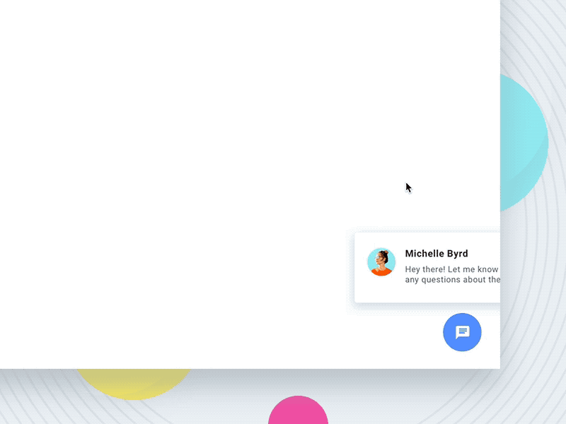 Embedded / Live Chat Notifications UI animations app chat drag drop embedded chat interaction live chat messenger micro interaction motion notifications principle principle app product ui website