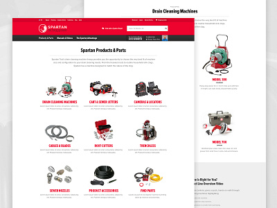 Spartan Product Categories & Mega Menu plumbing product page products redesign ui user experience ux web websites