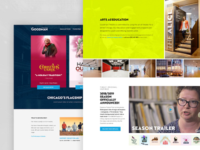 Goodman Theater Homepage chicago goodman homepage redesign responsive theater ux web web design website