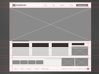 Website Wireframe (Homepage) css3 frontend html5 website wireframe
