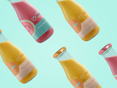 Natural Juice Packaging | Viva Mais Fit balance branding brandingdesign design healthy identity identity branding identitydesign illustration logo