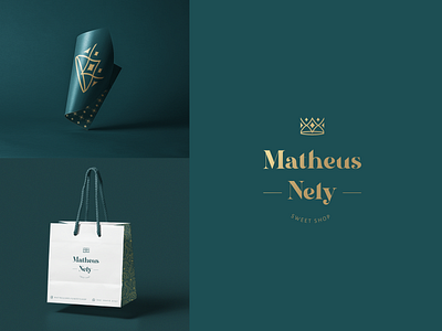 Matheus Nely - Logo Identity branding brandingdesign crown elegant exclusivity flat green identity logo luxury mark minimalist sweets symbol