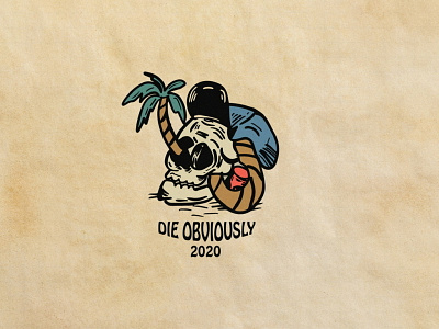 Beach Party till Die branding design illustration logo