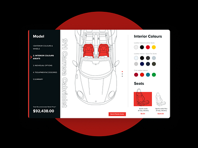 Product card Porsche 911. branding car design figma porsche 911 ui ux