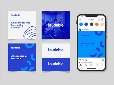 LAUDABLE Instagram agency collection of social media posts design graphic design instagram набор постов logo post sochial media