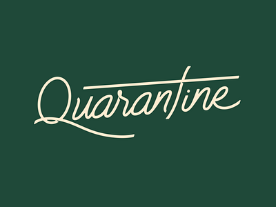 Quarantine brand branding clean covid cursive design lettering logo logotype minimal quarantine type typeface typography vector