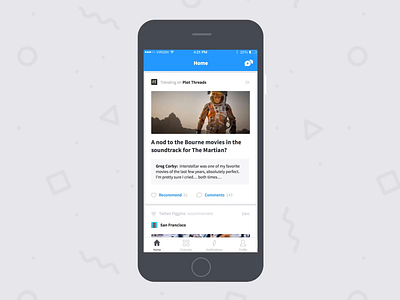 Disqus for iOS animation app clean interface ios minimal mobile mobile app motion product design type ui ux uxui