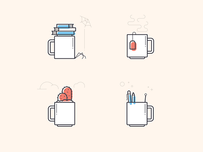 How to use a mug. brand branding clean design funny illustration illustrator logo merch minimal mug mug design swag vector