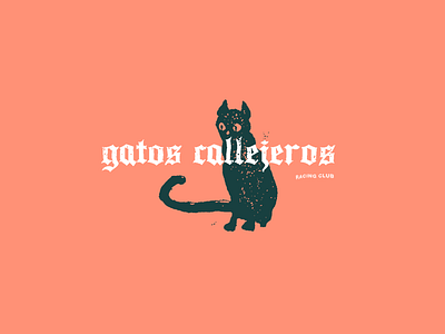 Gatos Callejeros Racing Club bicycle bike brand branding cat cycling illustration kitty logo racing