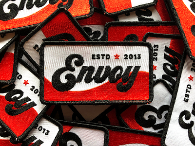Envoy Trucker Patch accessories branding clean culture embroidery envoy iron merch patches red swag typography
