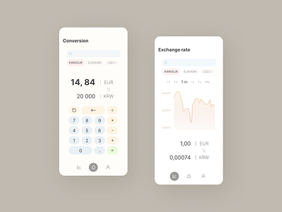 Conversion App app conversion currency dark day design exchange graph mobile ui ux