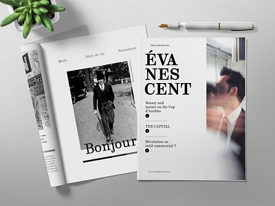 évanescent - magazine layout