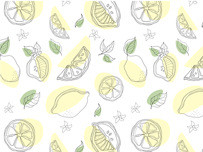 limon pattern art botanical illustration design illustration inspiration logo pattern postcard postcard design watercolor art