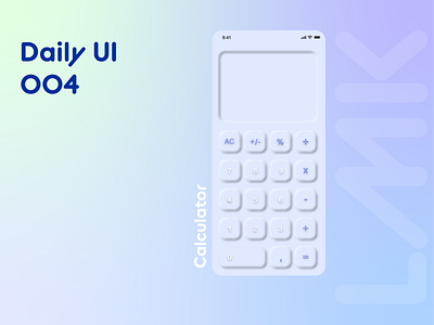 Daily UI 004 calculator calculator app calculator ui daily ui dailyui 004 dailyuichallenge french neumorphic neumorphism ui ux