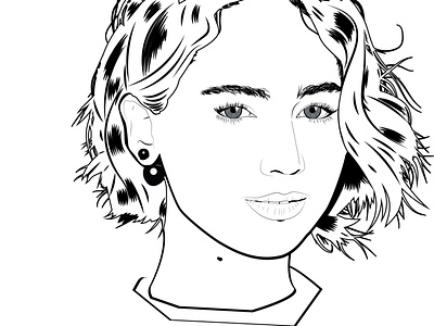 Line Art Portrait of Jennifer Lawrence illustrator cc illustrator design line art lineart portrait portrait art portrait illustration vector vector art vector illustration