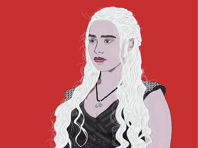 Vector Portrait of Emilia Clarke as Daenerys Targaryen