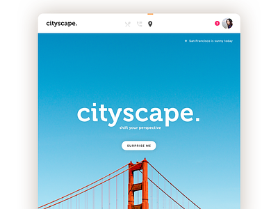 Cityscape Web UI app design flat interface ios tablet ui ux web