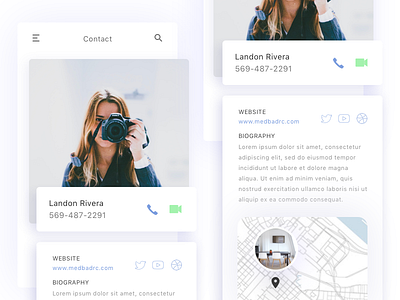 Profile Page Interface for iOS colors concept flat ios shadows typography ui ux web