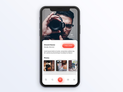 Unsplash Profile Page iOS colours design graphic interface ios typography ui ux