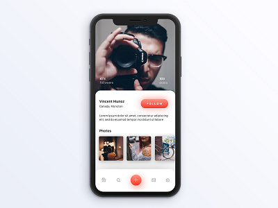 Unsplash Profile Page iOS