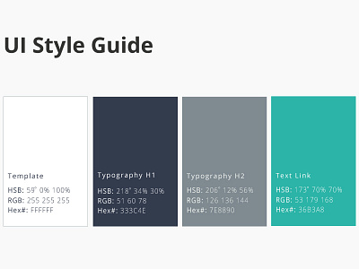 UI Style Guide styleguide ui