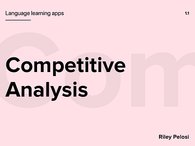 Language Learning Apps - Competitive Analysis babble competitive analysis duolingo hello talk language research rosetta stone ux