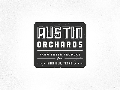 Austin Orchards Logo Concept austin branding crest farm identity logo orchard texas texture vintage