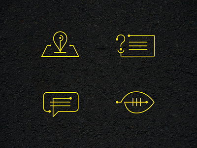 Road Construction Project Icons comment environment faq feedback icon icons line map thin ui web yellow