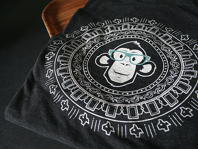 Monkee Tee bananas design illustration monkey pattern print screen print studio t shirt tee texas