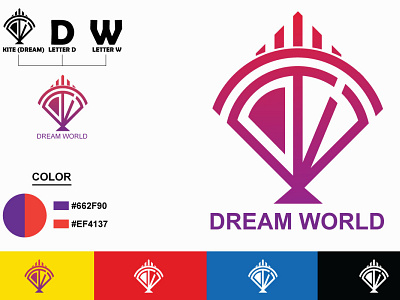 DREAM WORLD LOGO business identity company brand logo company logo icon icon design icons identity illustration illustrator logo logo design logodesign logos logotype