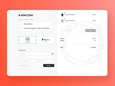 Daily UI 002 - Credit Card Checkout app branding credit card checkout dailyui dailyuichallenge design logo minimal ui ux vector web