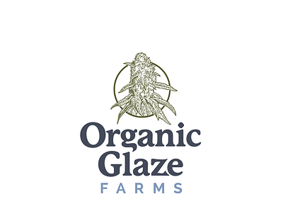 Organic Glaze Farms Logo Design/Brand Development branding cannabis cannabis branding cannabis design cannabis logo cannabis packaging custom typeface logo marijuana logo