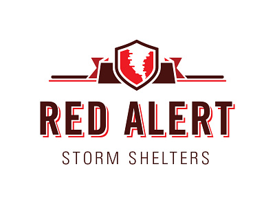 Red Alert Logo branding icon identity logo logo mark logotype storm shelter