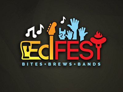 Edfest Logo edmond event logo festival logo design oklahoma t shirt
