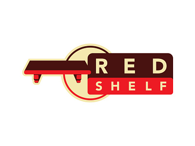 Red Shelf Gift Shop branding cream freelance gift shop identity logo oklahoma red