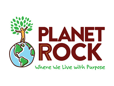 Planet Rock branding child counseling identity logo oklahoma planet rock red rock