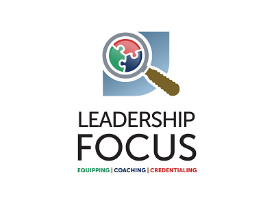 Leadership Focus coaching leadership logo magnifying glass ministry