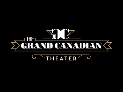 The Grand Canadian Theater art deco logo design theater